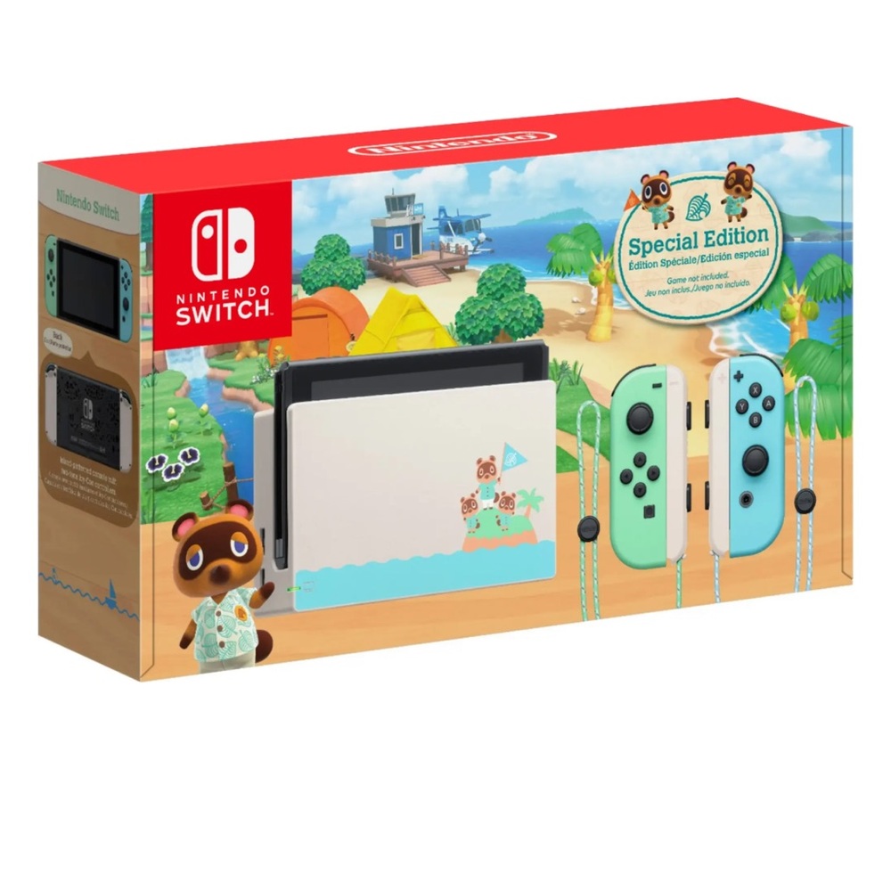 Nintendo Switch Animal Crossing New Horizons Edition 32GB Console Green Blue